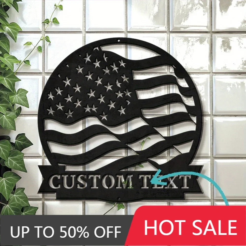 

Home Decor,Unique Handmade Personalized American Flag Initial Metal Decoration for Homes with Timeless Appeal for Various Occasi