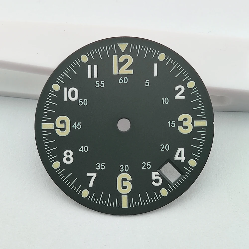 Watch Dial 28.5mm Single Calendar Sterile Dial Watch Face Fit nh Series 36/3.8 point Movement Watch Parts Customable Logo Dial