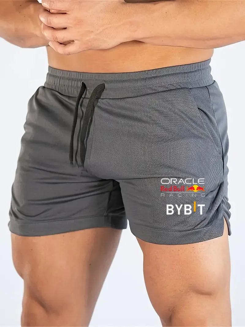 ريد بول السراويل الرجال الصيف تنفس سريعة الجافة تنس قصيرة اللياقة البدنية في الهواء الطلق تشغيل السراويل الذكور رياضة الجري سروال التدريب