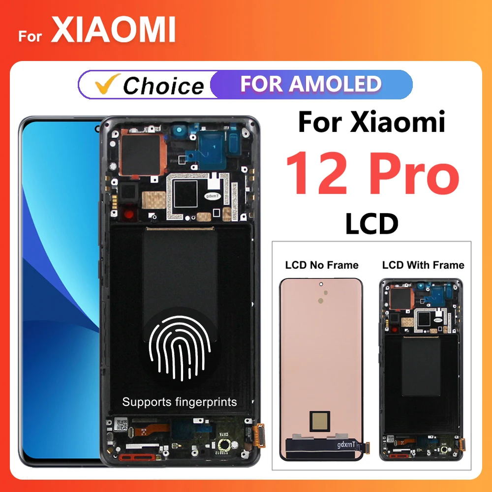 for-xiaomi-12-pro-for-amoled-673''mi-12-pro-2201122c-2201122g-lcd-display-touch-screen-digitizer-assembly-replacement