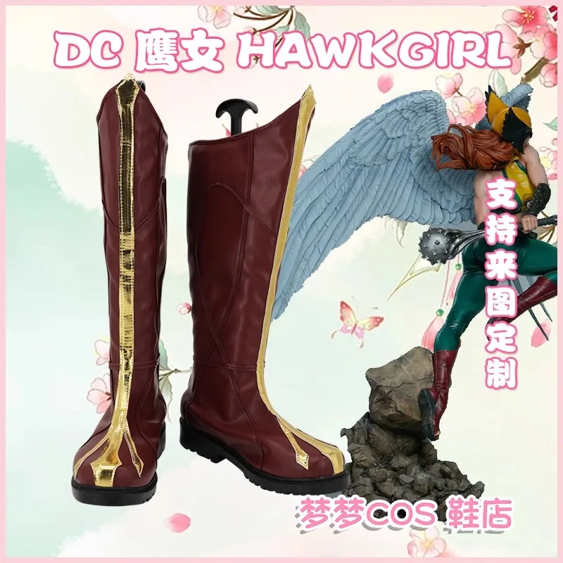

Hawkgirl Cosplay Costume Shoes Handmade Faux Leather Boots
