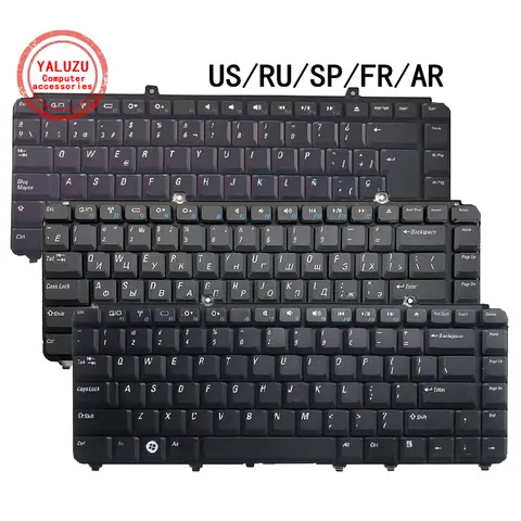 US/RU/SP/FR Laptop Keyboard For Dell 1318 1400 1410 1420 1500 1520 1521 1525 1526 1545 PP14L PP22L PP25L PP26L PP29L M1330 M1410