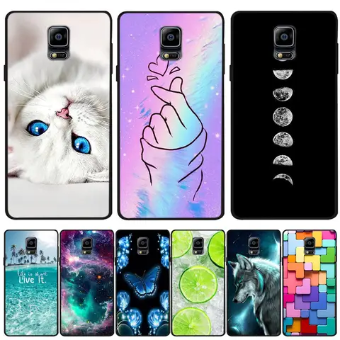 Per Samsung Galaxy Note 4 N9100 Custodia in silicone morbido TPU Cover posteriore per Samsung Galaxy Note 4 3 8 9 Fundas Note3 Custodia per telefono Fundas