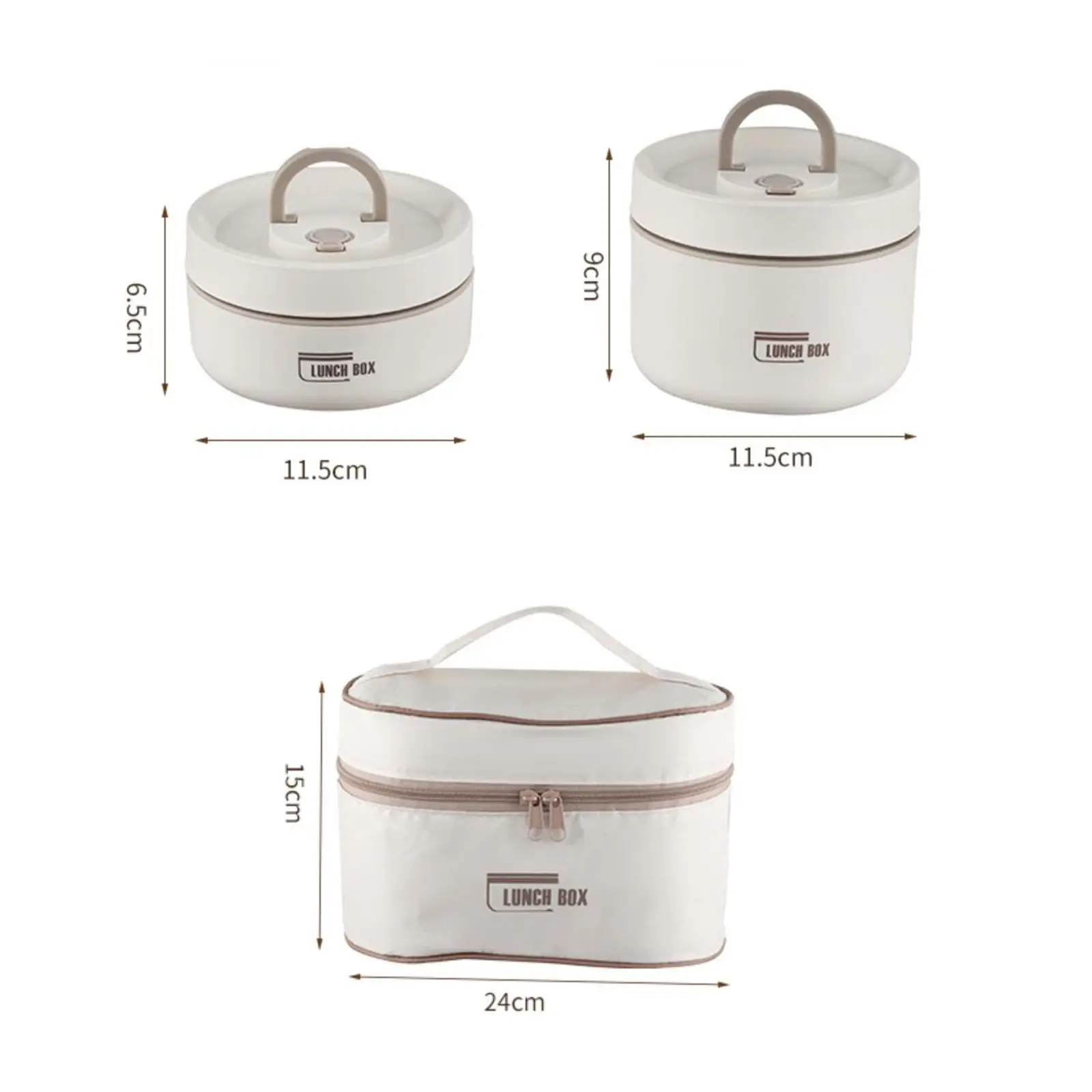 4Pcs Insulated Lunch Box Set Lunchbox Round 420ml 620ml 304 Stainless Steel Bento Box for Hiking Office Picnic Travel Camping