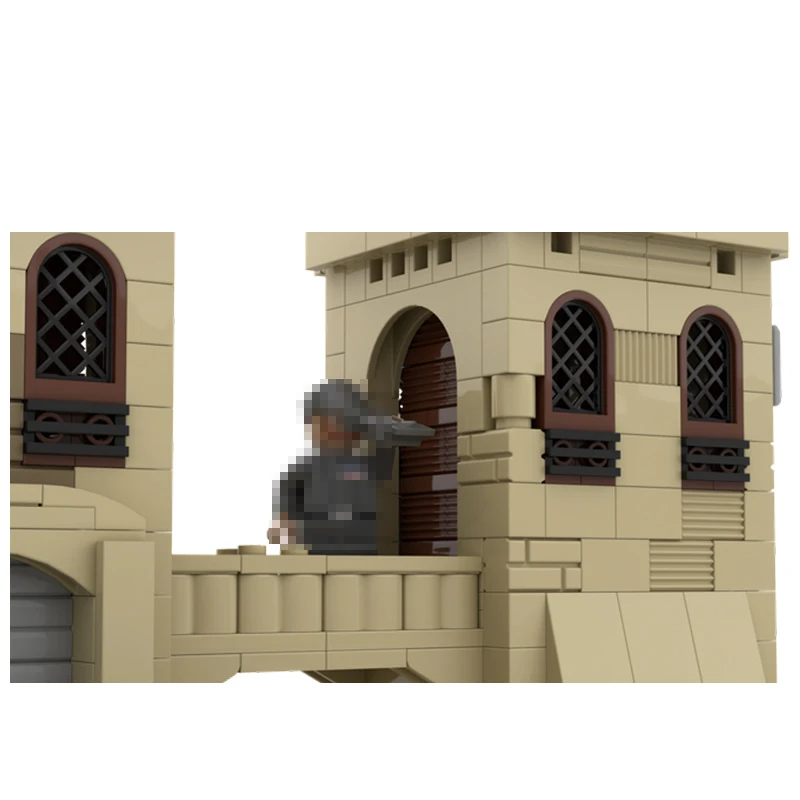 Arquitectura de escena de película Mos Eisley, torres del desierto, tecnología de bloques de construcción MOC, modelo de ensamblaje, rompecabezas de ladrillo, juguetes, regalo de Navidad