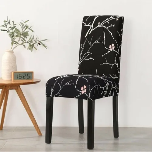 Şebnem Standard Digital Printed Velvet Chair Cover, Chair Cover 6 Li Tool