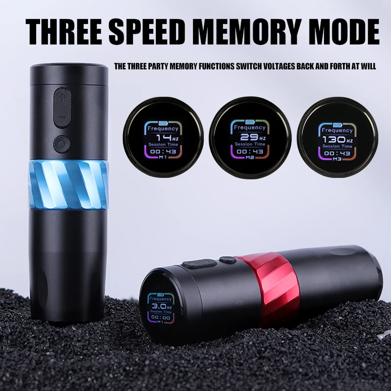 YILONG  3.5MM Stroke F9 Wireless Tattoo Machine  Coreless Hollow Cup Motor 1500MAH Battery OLED Color large Display Tattoo Pen