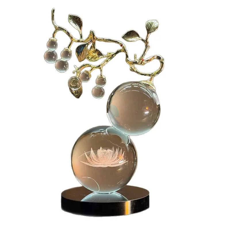 Adorno de calabaza de la suerte moderno y de lujo ligero DSA para sala de estar, adorno para vitrina de vinos, regalo de inauguración de casa nueva, decoración de mesa.