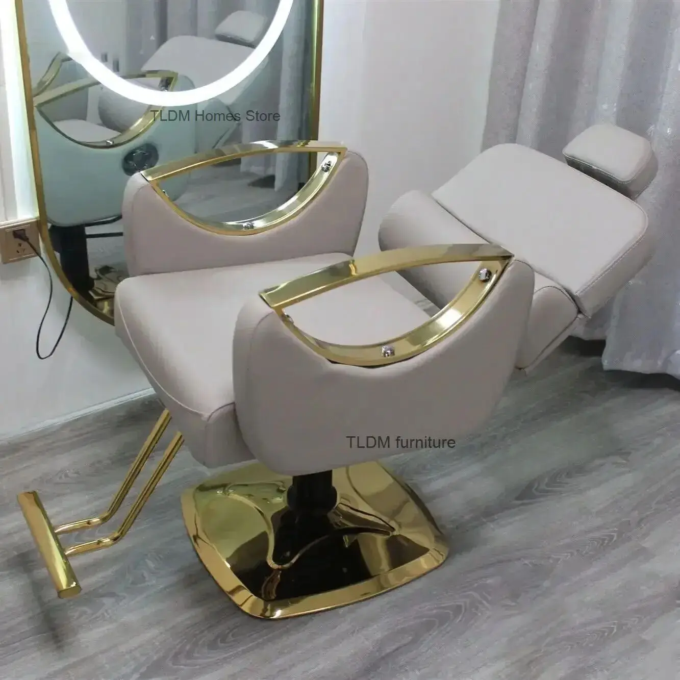 Nordic Barber Chairs Special Hair Salon Chair Can Be Tipped Down Hairdressing Chairs Simple Salon Furniture for Beauty Salon