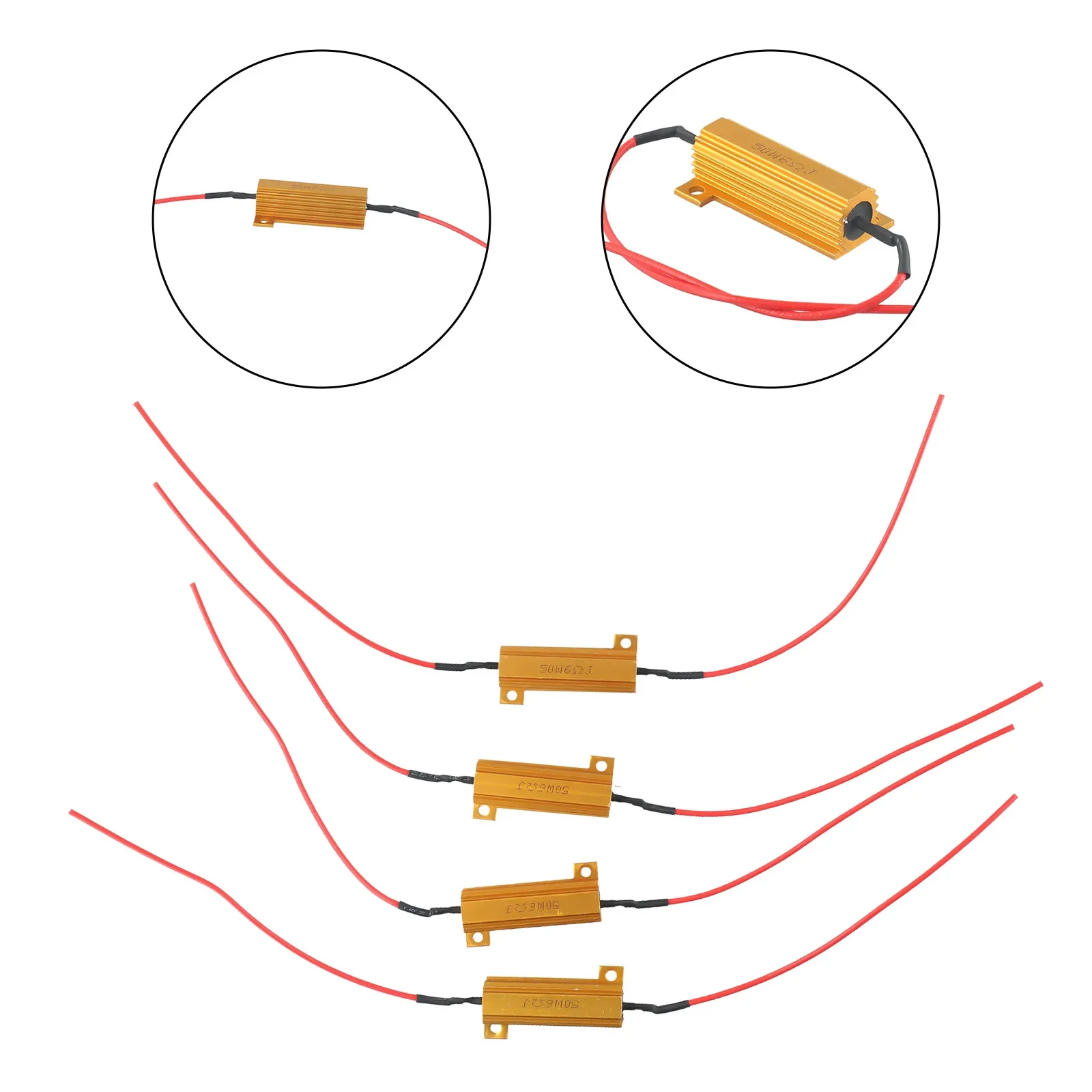 Error Code Load Resistors Decoder Trucks Turn Signal T-Taps Equipment Car Accessories Turn Signal Flash Golden