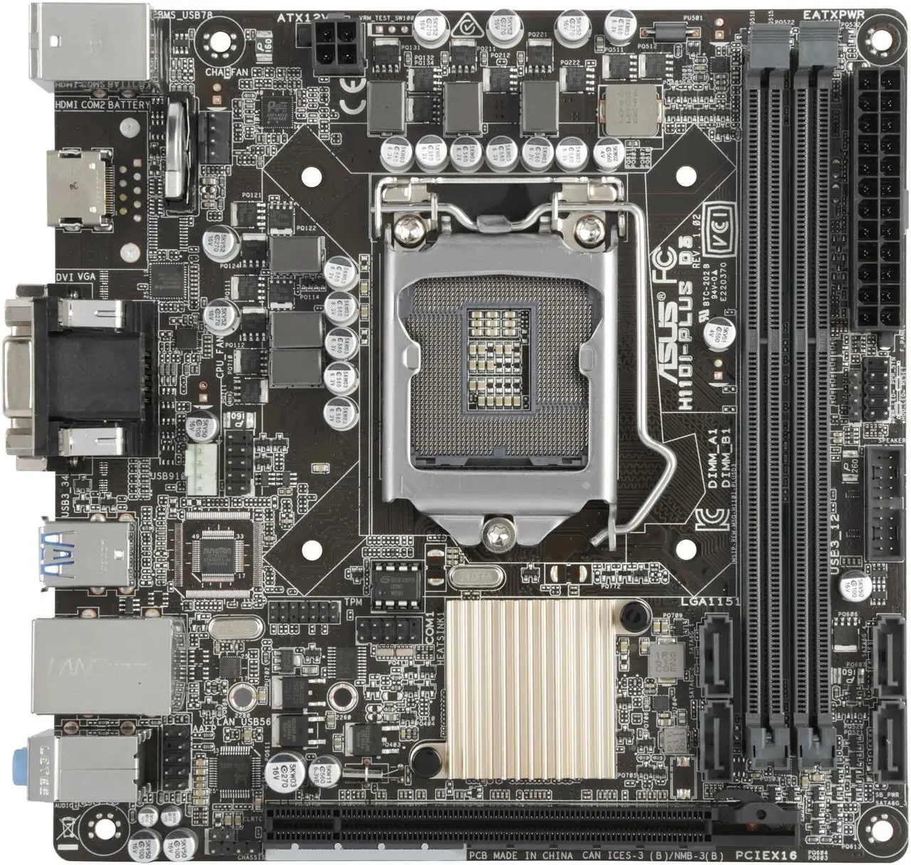 

Материнская плата ASUS H110I-PLUS D3 Mini ITX LGA 1151 DDR3 32 ГБ Intel H110 PCI-E 3.0 с поддержкой i5-6500 i7-6700 i3-6300 используется процессор