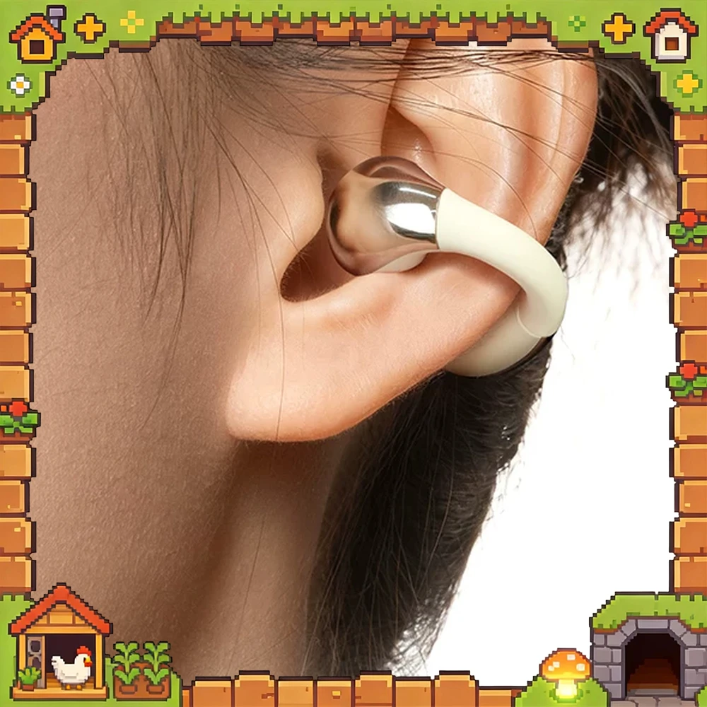 Linklike Star Air2.0 Wireless Earbuds Bluetooth 6.0 Open Ear Clip On Headphones LDAC AI Noise Reduction Calls 40H for Sports
