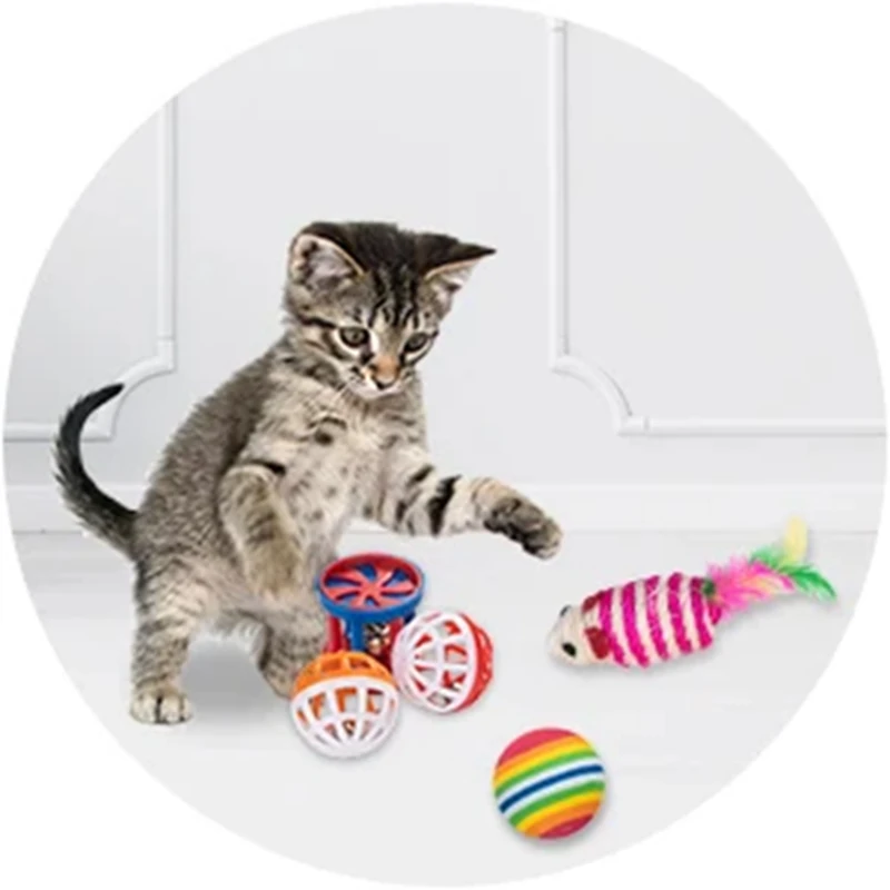 10/11Pc Kitten Toys Variety Pack-Pet Cat Toy Combination Set Cat Toy Funny Cat Stick