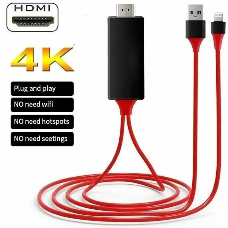 Kabel USB typu C do HDMI dla iphone\'a błyskawica telefon do telewizora Monitor projektora MHL do telewizora Adapter HDMI kabel ładujący 1080P HD HDTV