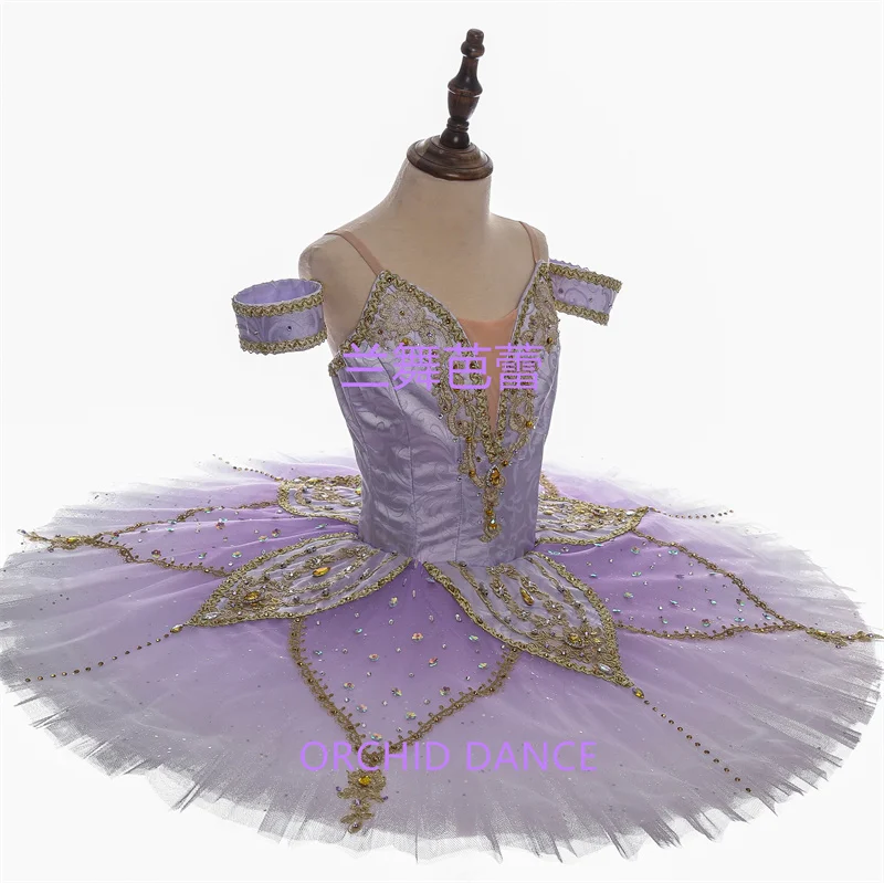 Szybka Produkcja Wysoka Jakość Profesjonalne Kostiumy Baletowe Tutu dla Dorosłych Dziewcząt w Klasycznym Stylu, Liliowe, z Ptakiem, na Zamówienie, w Dowolnym Rozmiarze