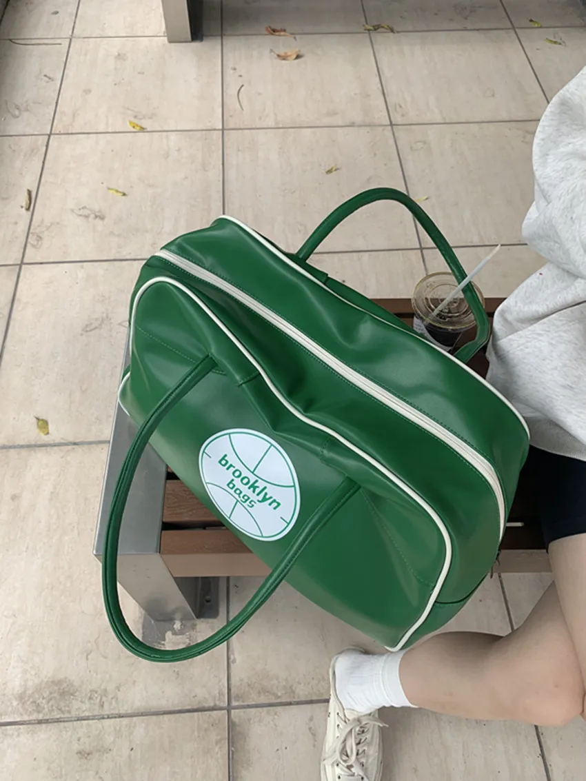 Casual Large capacity Women Shoulder Bags Pu leather Brand Designer lady Handbags Travel big totes female Crossbody bags green