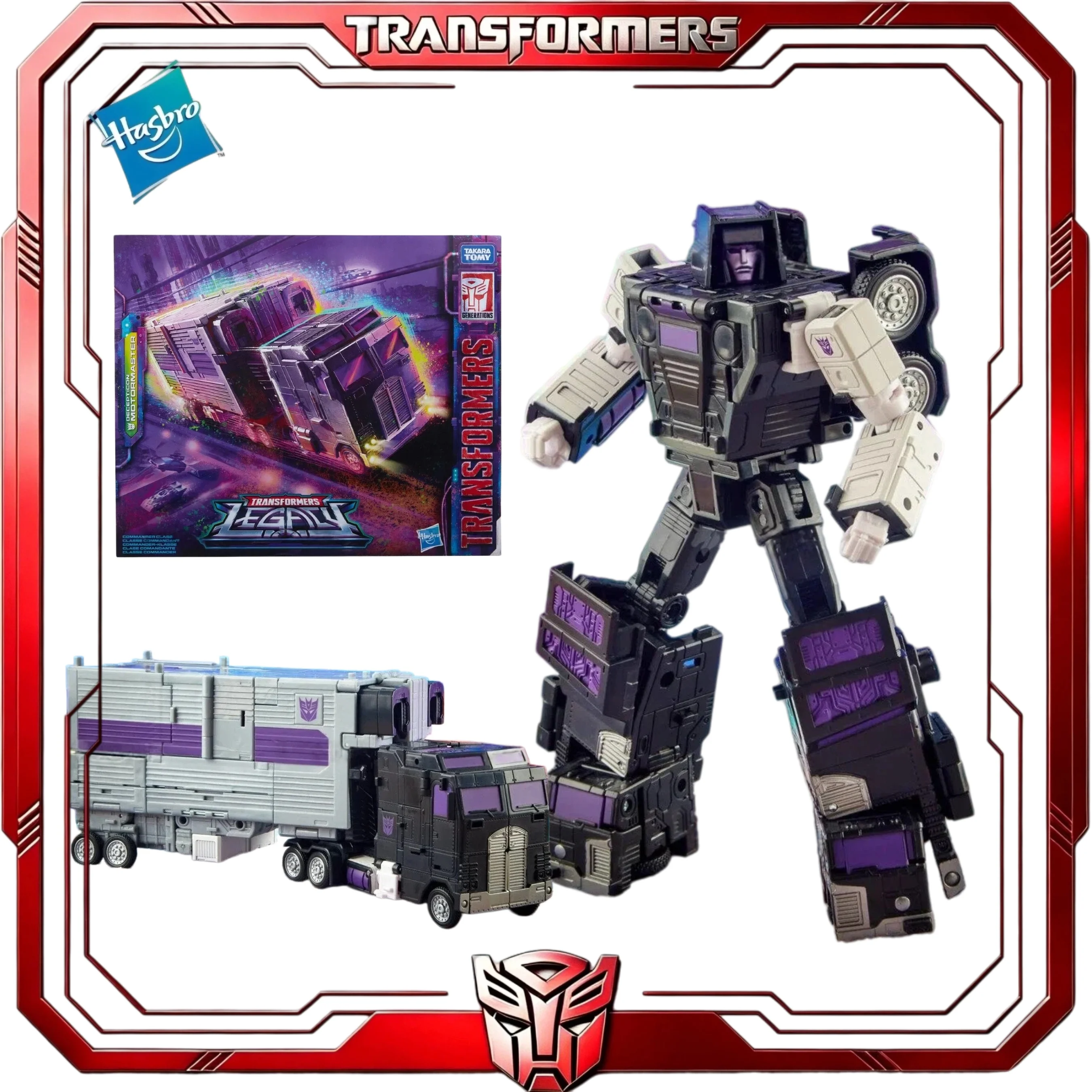 En Stock Transformers Legacy Commander Motormaster Hasbro G1 Stunticon Menasor Core Semi Truck Figura de Acción Coleccionable Regalo
