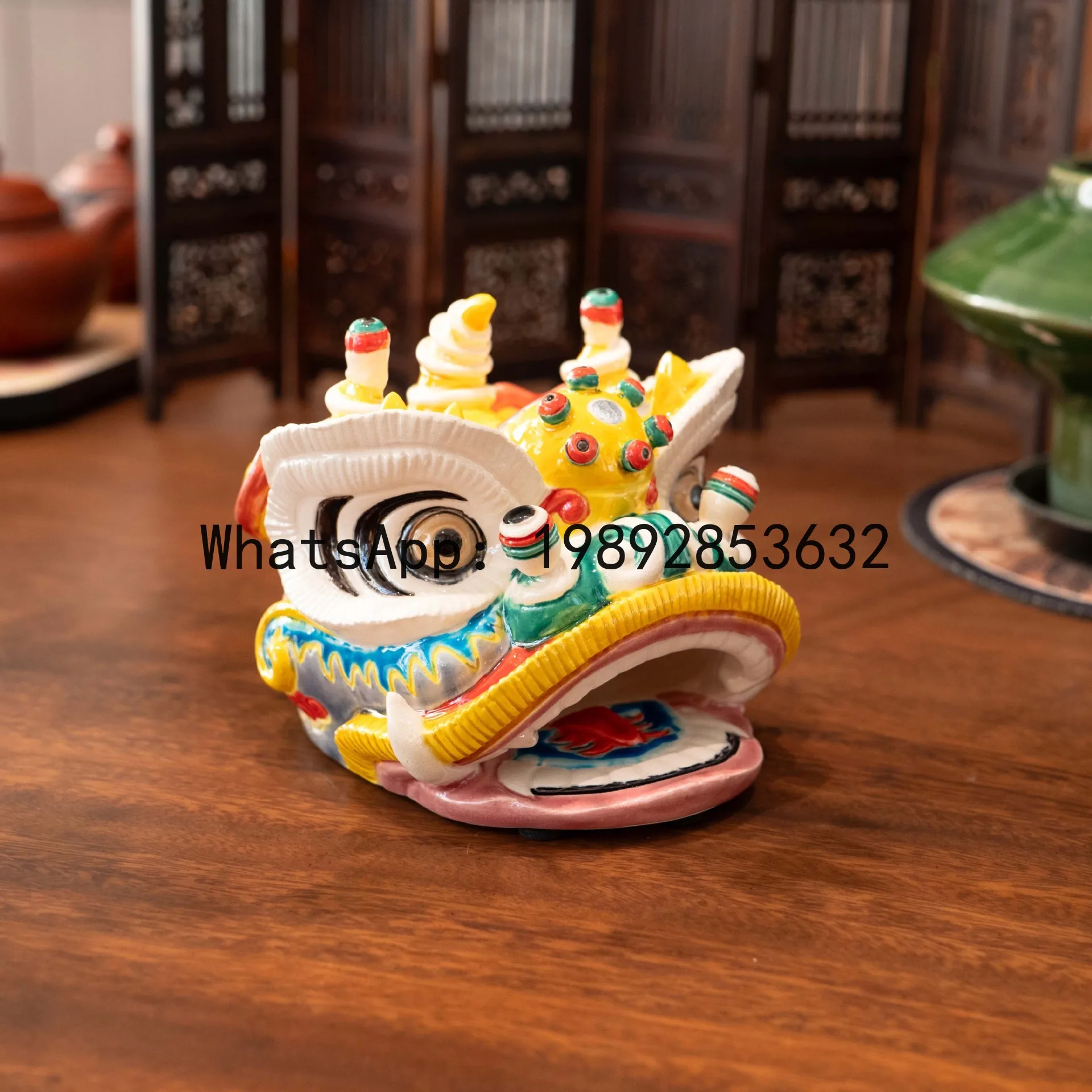 ZZ gift set Guanzhang Guochao merchandise handmade home Lingnan lion dance ceramic ornament