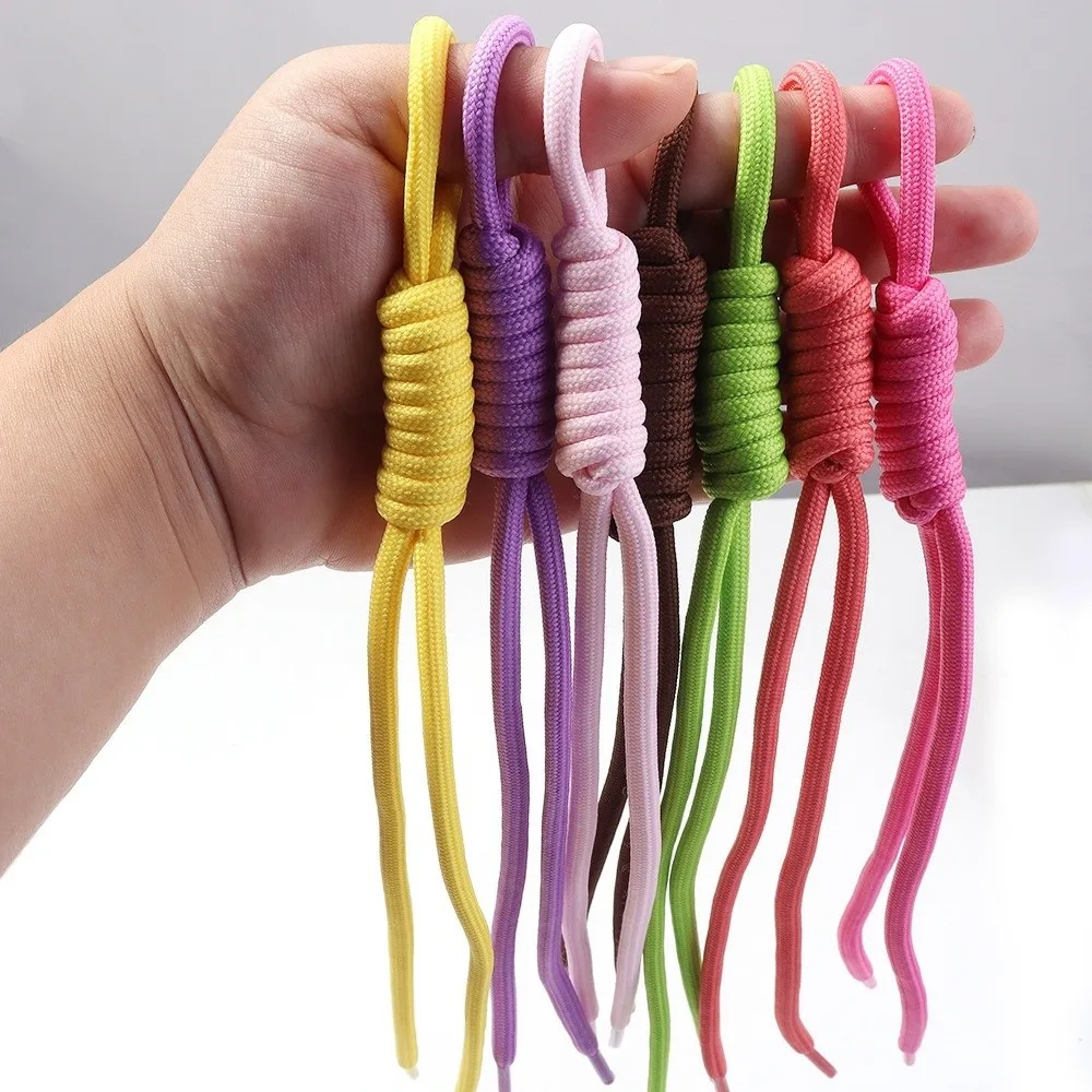 5Pcs Colorful Braided Lanyard Keychain Handmade Knot Nylon Cord Nylon Rope Lanyard Braided Design Woven Rope Lanyard