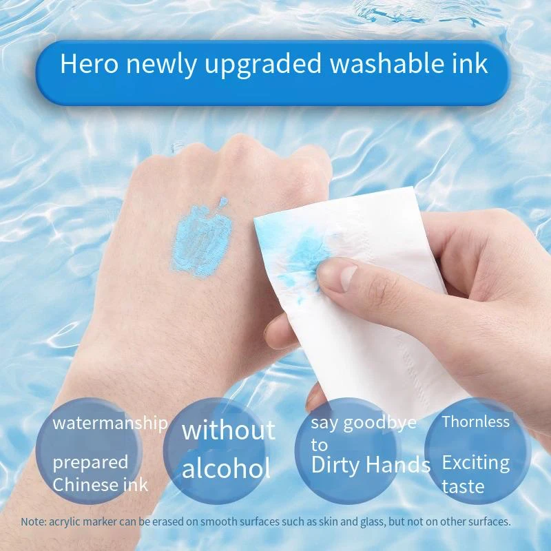 

Маркер акриловый Hero H2031, для ручной росписи, цветной, моющийся, для детей и учащихся начальной школы, специальный художественный акварельный маркер
