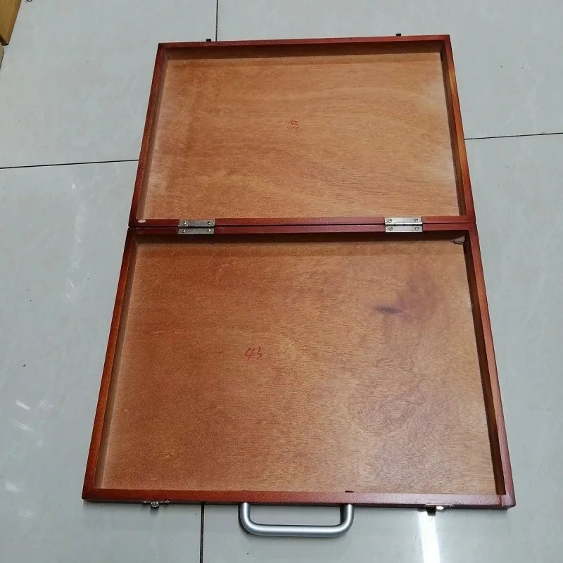 Oil Painting Palette Oil Painting Box Wooden Portable Storage Box  Walnut color