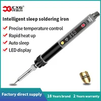 CXG E60S Electric Soldering Iron With Sleep Function Digital Display Temperature Regulator Professional Rework Tool 110-220V 60W