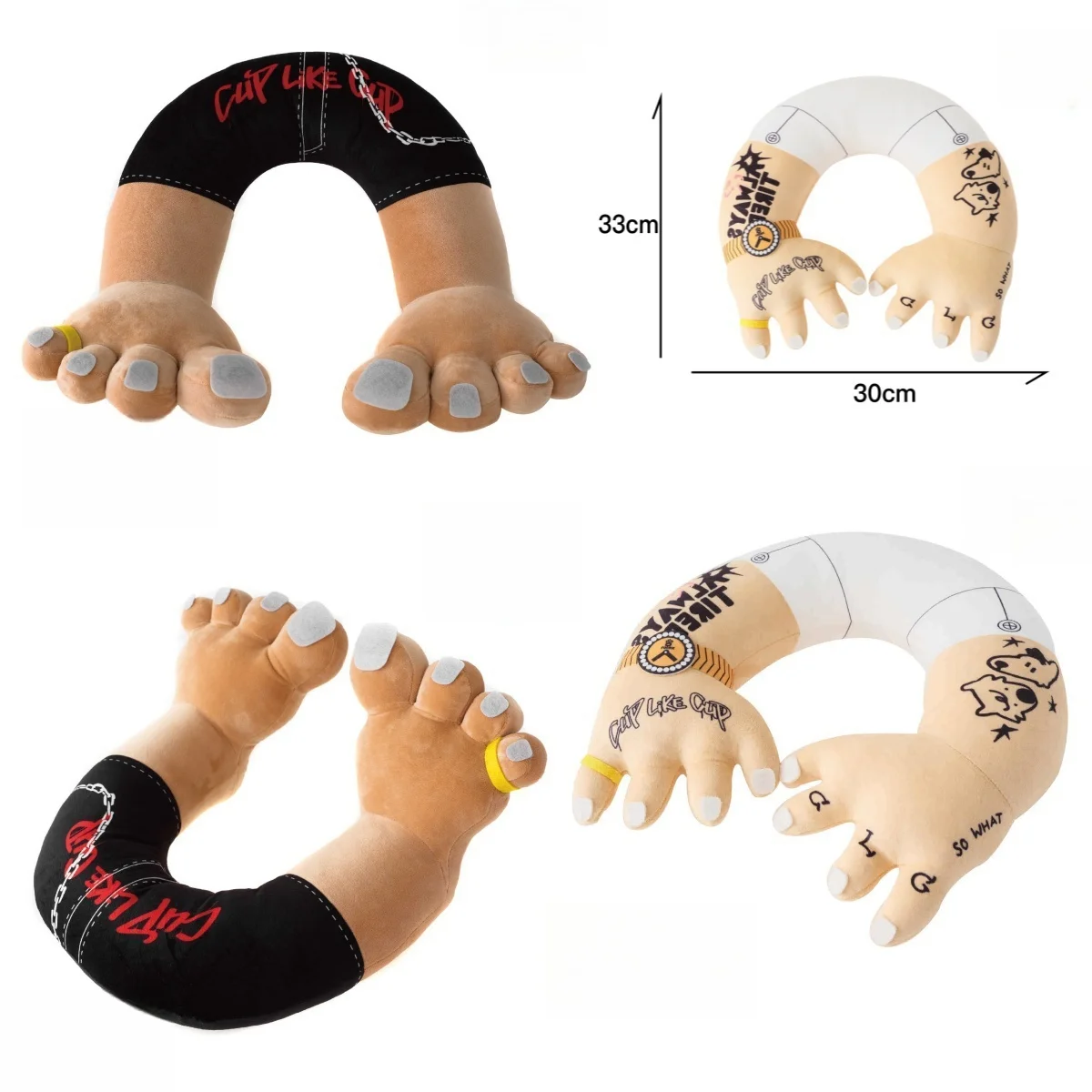 

Оригинальная креативная U-образная защита шеи большого ноги, плюшевая подушка для путешествий, офиса, игрушки для отдыха, подарок на Хэллоуин