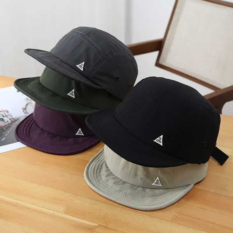 Outdoor Quick-Dry Baseball Cap Women's Korea Short Brim Baseball Hat Men and Women Casual Street Soft Brim Five-Piece Sun Hat