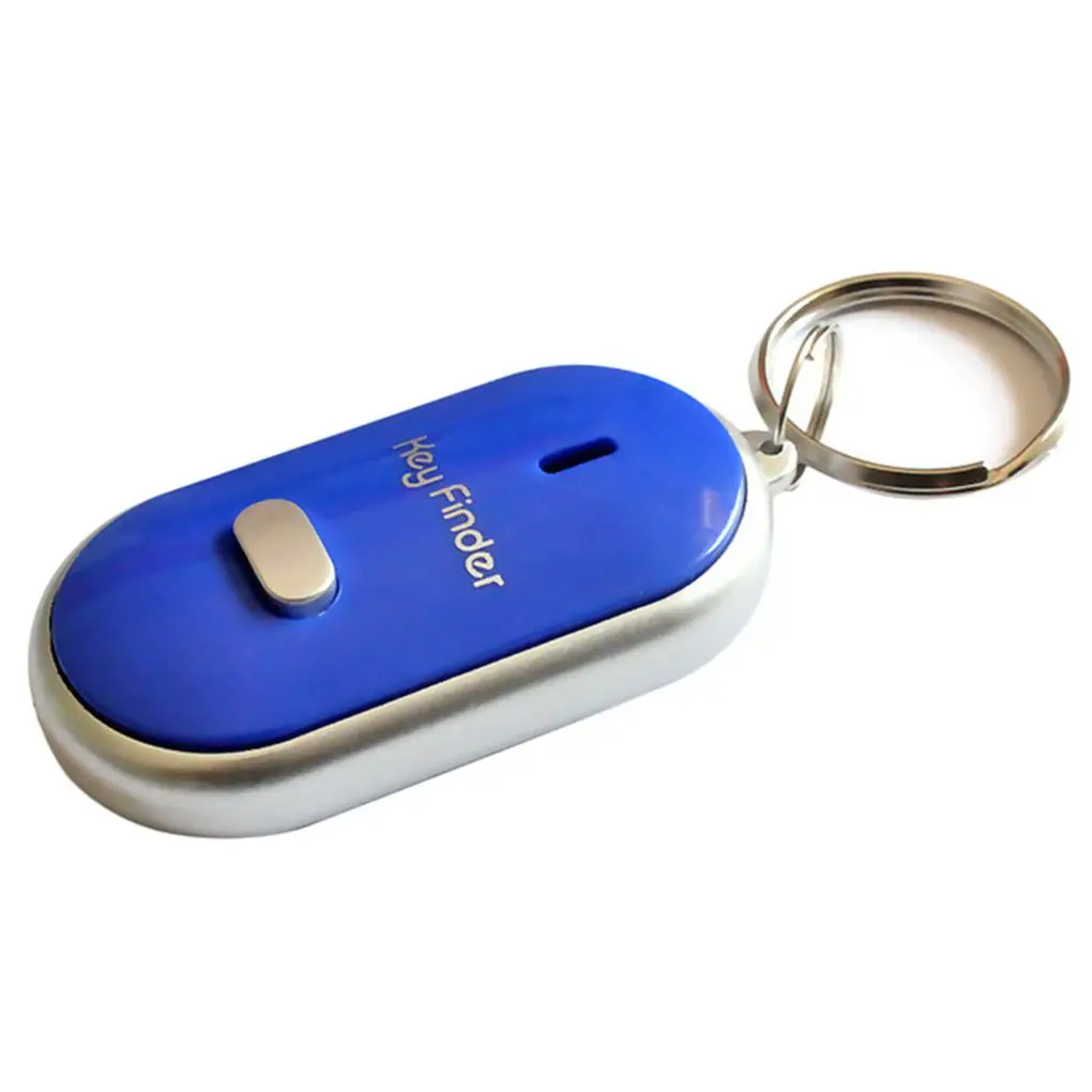 LED Beeping Flashing Light Key Finder Find Lost keychain Whistle Sound Control Keyring Gift