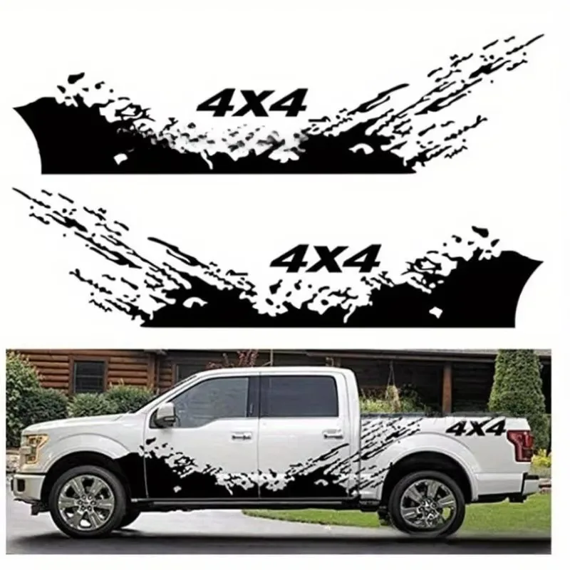 

4pcs Universal Fitment Car Sticker Pickup Truck Sticker SUV Off-road Body Sticker