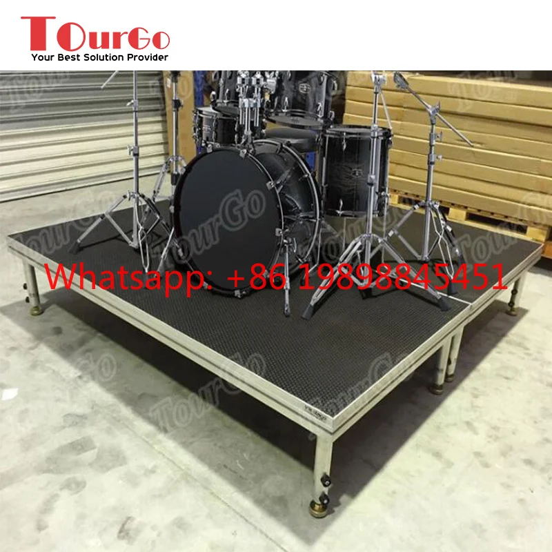 Adjustable Portable Drum Riser Stage Platform For Concert Performance