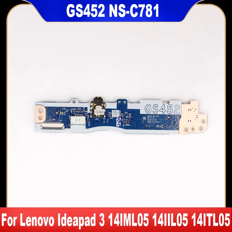 5C50S25039 GS452 NS-C781 For Lenovo Ideapad 3 14IML05 14IIL05 14ITL05 81WA 81WD Audio Power Botton SD CARD Reader Board Test