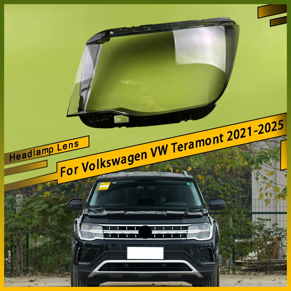 

For Volkswagen VW 2021-2025 Teramont 5 Car Front Headlamp Lens Replacement Auto Shell Cover Transparent Lampshade Bright Lamp