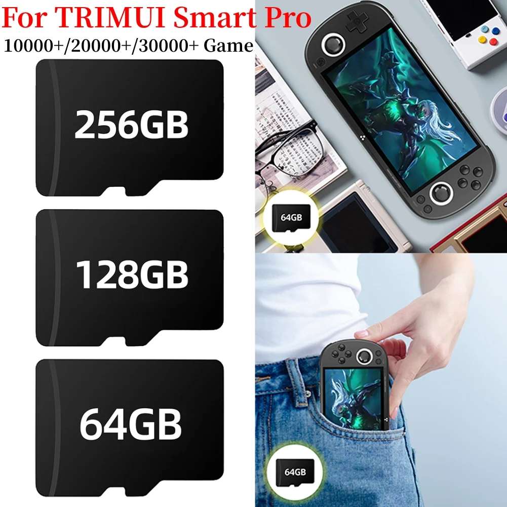 64/128/256GB Memory Card TF Card SD card For TRIMUI Smart Pro Handheld Game Console Player Accessories 10000/20000/30000+Games