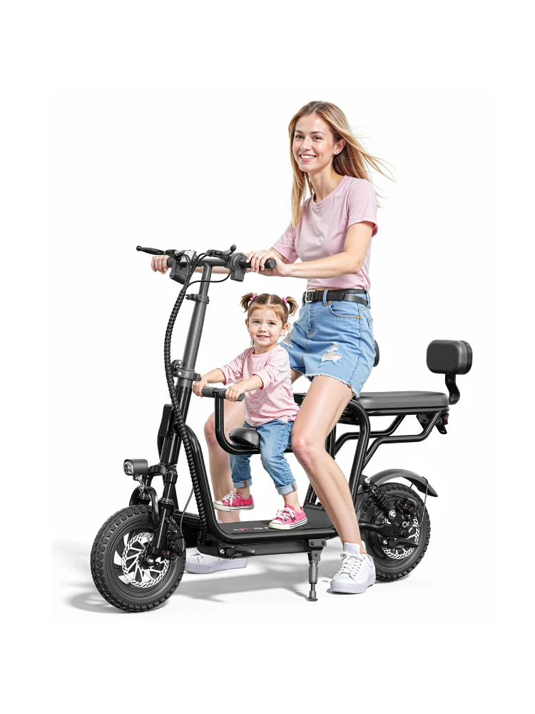 AliExpress EILLEO SPACEWALK 48V Electric Scooter with Seat for Adults Electric Scooter with 750W Peak Power Motor 18.75 MPH 20 Mile Range, Dual Disc Brakes