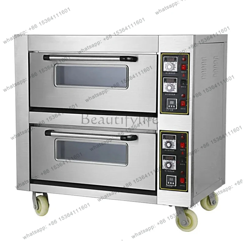 double-layer oven commercial large-capacity baking electric oven is easy to use