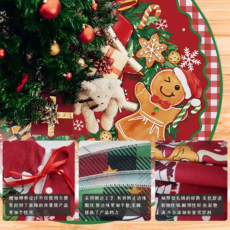 VIKAMA's New Christmas Tree Dress, Tree Skirt, Tree Trunk, Christmas Festival Party Apron, Tree Skirt, Tree Mat, Home Decoration