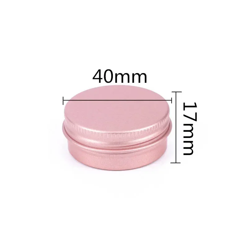 50 stks/partij Schroefdraad Aluminium Doos 15g Lege Tin Pot Kaars Potten Ronde Monster Pot Voor Gezichtscrème Lippenbalsem cosmetische Containers