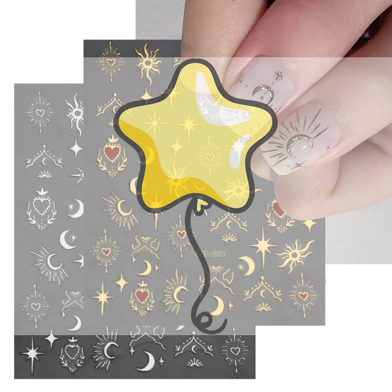 Pegatinas de corazón 3D para uñas, decoraciones del Día de San Valentín, calcomanías de manicura de mariposa