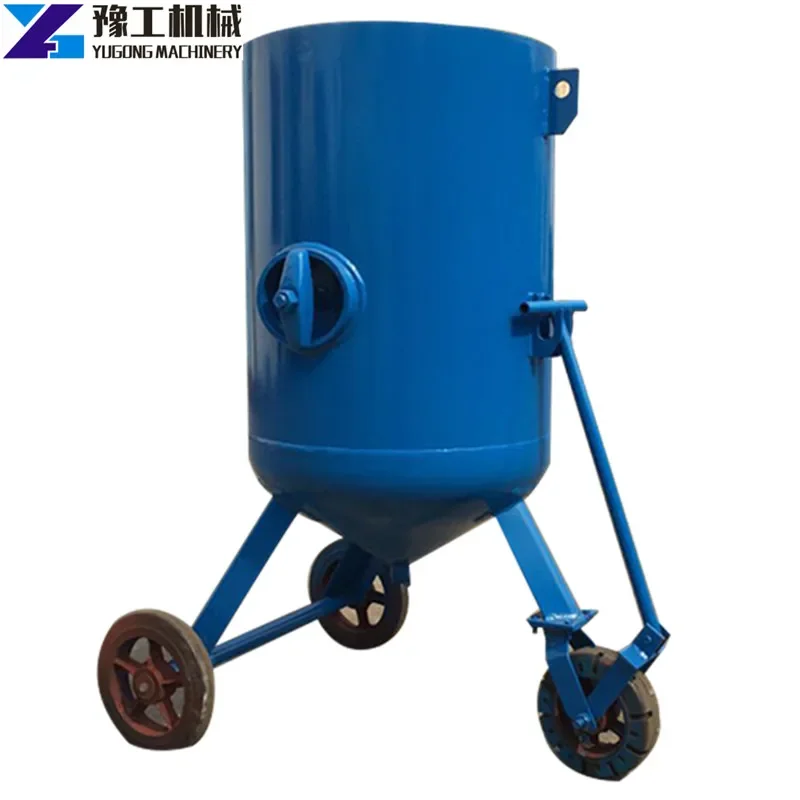 Portable Dustless Water Wet Sand Blasting Machine Mobile Sand Blaster Pot Automatic Water Wet Industrial Sandblaster