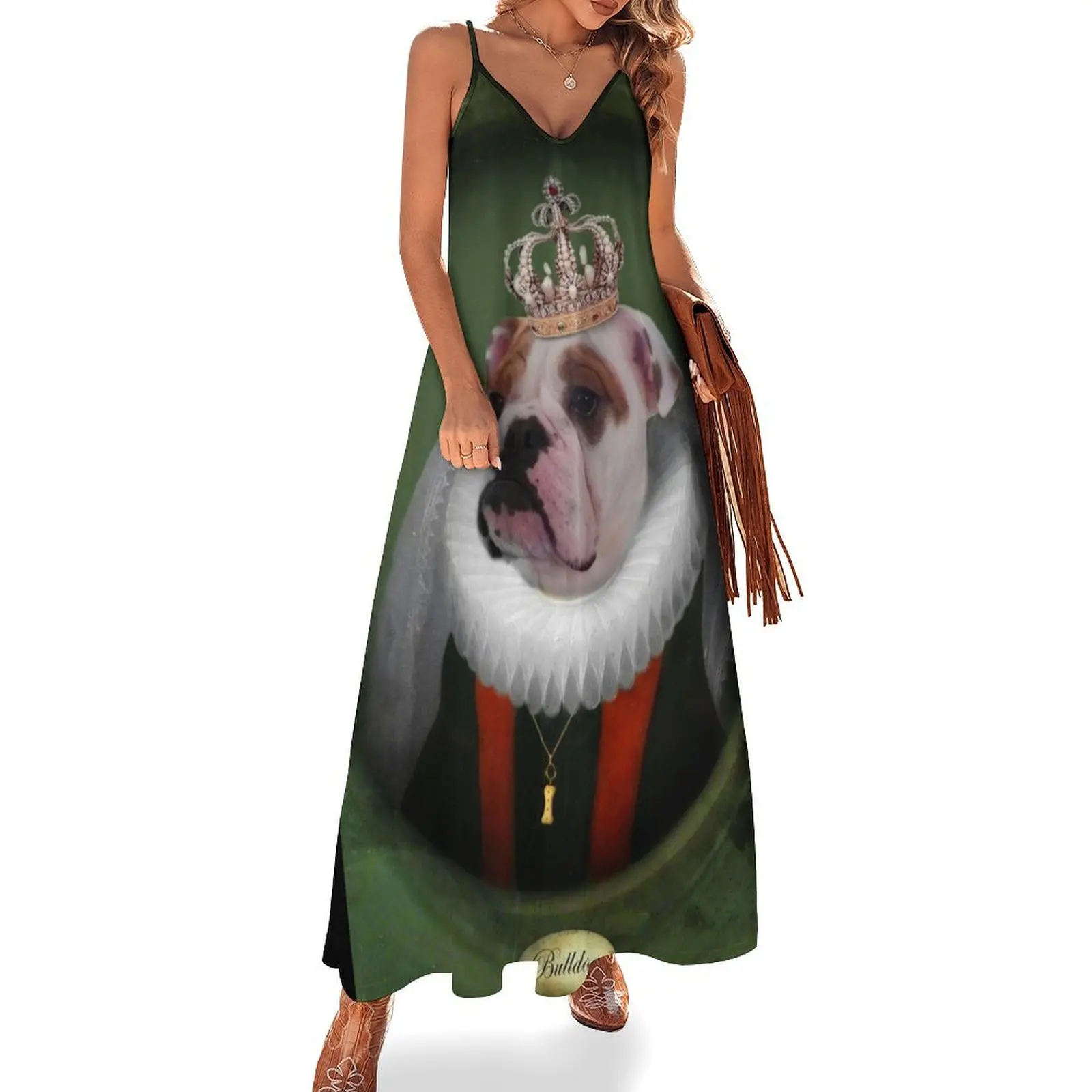 Eglish Bulldog Art - Lucy Bulldog Sleeveless Dress Woman clothing summer dresses women 2025 Prom gown