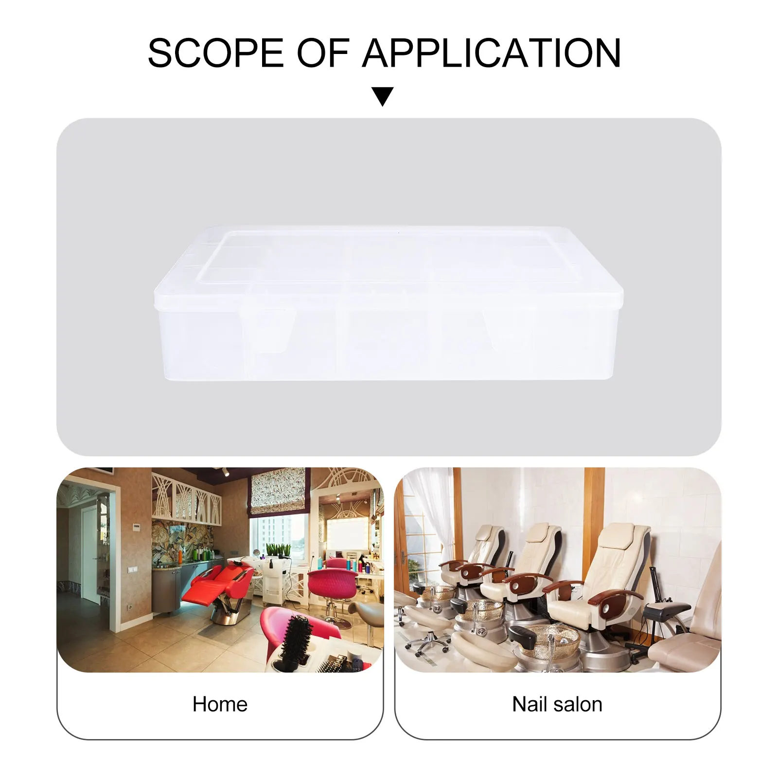 

Compartment Storage Transparent Plastic Jewelry Organizer Case Divider Bead Craft Box Container Storage Case Box