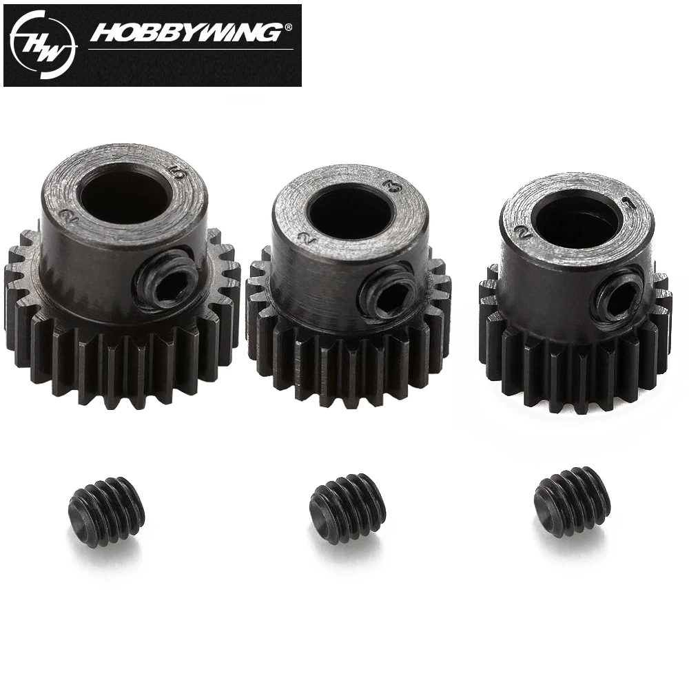 Hobbywing 48P 23T/21T/25T 5mm Shaft Steel Pinion Gear For RC Hobby Motor Gear 1/10th SCT/Truck/Monster