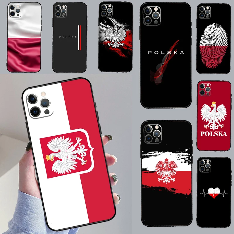 Poland Flag Case For iPhone 11 12 13 14 15 Pro XS Max XR X 8 7 Plus 12 13 Mini SE 2020 Cover Phone Case