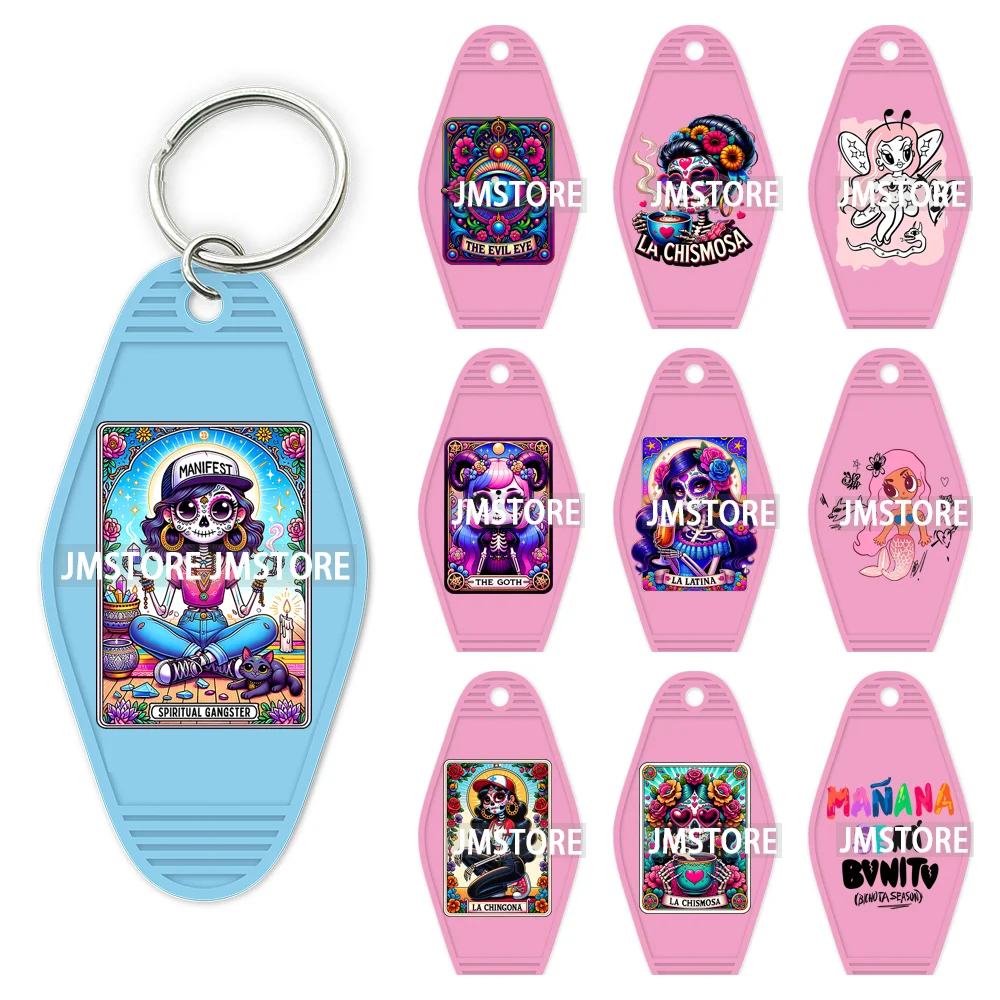 

Latina Chicano Mexican Tarot Card The Evil Eye High Quality WaterProof UV DTF Stickers For Motel Hotel Keychain Little Mermaid