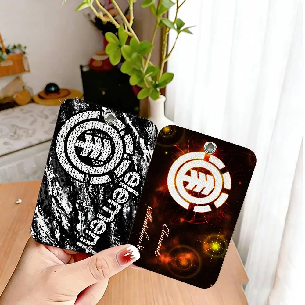 E-Element S-Skateboards PU Soft Leather Rectangular Key Card Holder Induction Elevator Protection Cover Youth Faion Accory