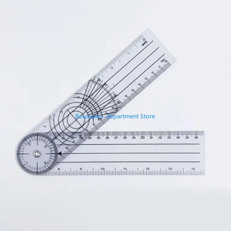 E1PD Pack of 2 Clear Read 360 Degree Protractor Set Design for Engineering Tasks