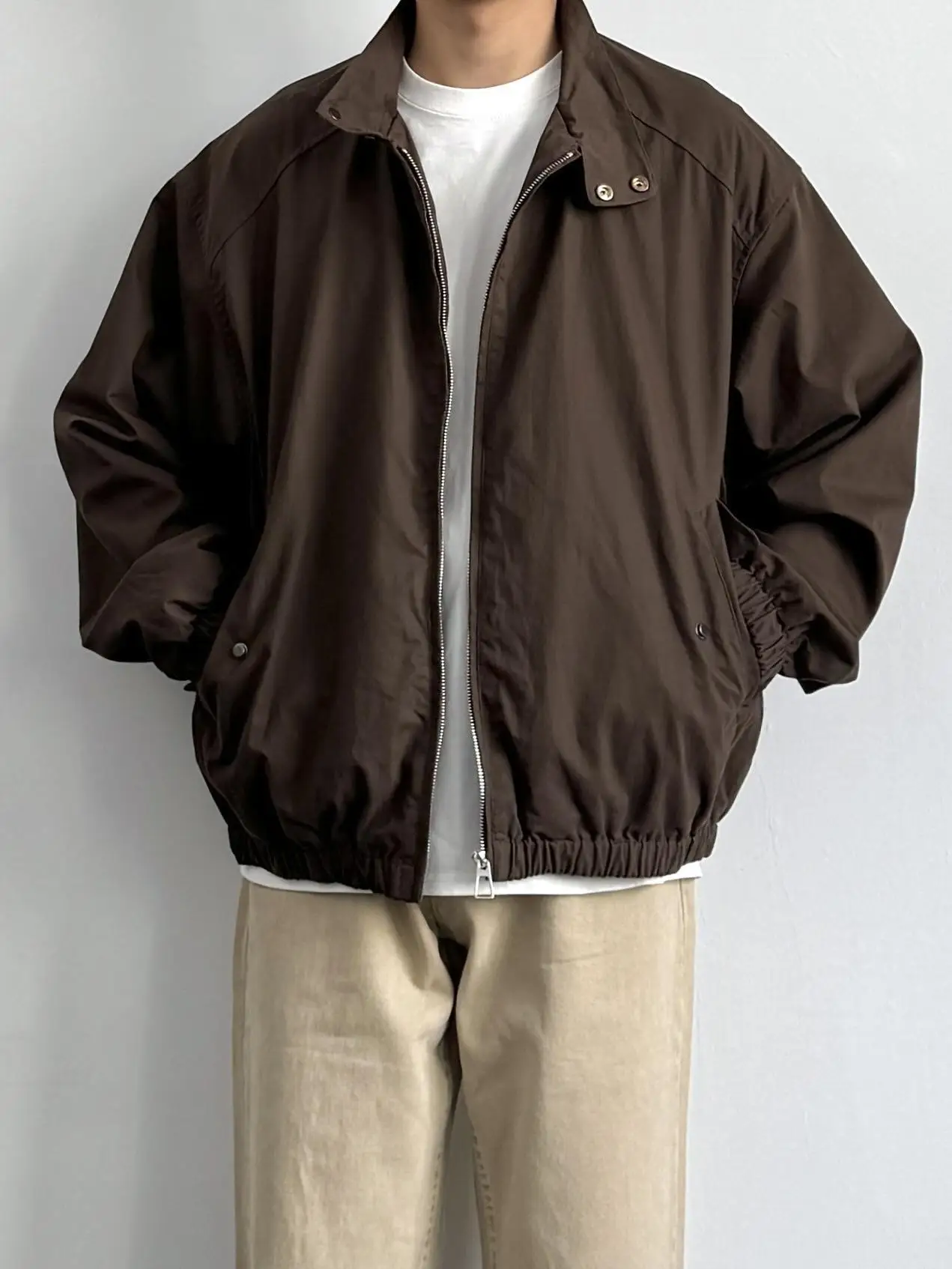 

ONUN Japanese Retro Harington Stand Collar Jaet Spring Autumn Color Loose Casual High Sensation Versatile Workwear Coat