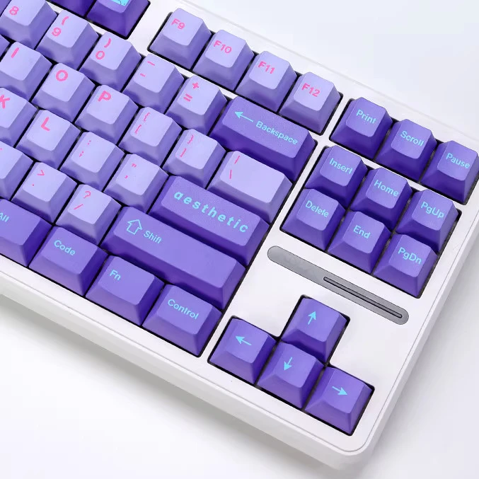 

Оригинальный высокосублимированный колпачок на тему Vaporwave PBT143, полный набор ключей по индивидуальному заказу, простой набор для киберспорта