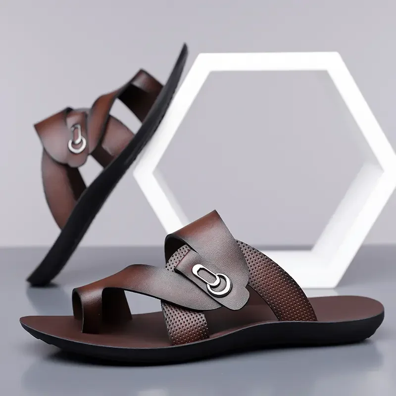 Summer Men Sandals Open Toe Flat Mens Casual Shoes Outdoor Walking Sandals for Men Beach Shoes Sandalias Hombre Men Slippers